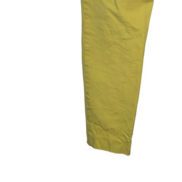 Talbots Women Pants Chatham Ankle Side Zip Stretch Back Pockets Yellow 2Petites - Picture 8 of 10